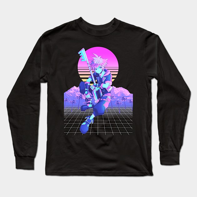 vaporwave of kingdom hearts Long Sleeve T-Shirt by San Creative